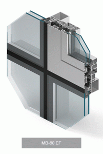 MB-60 EF, MB-60EF HI okno w fasadzie MB-SR50N